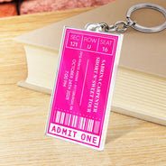 Gift For Yourself,Happy - Favorite Concert Ticket - Personalized Acrylic Keychain