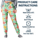 Christmas,Gift For Yourself,Non-Eng - Festive Patchwork With Letters - Personalized Pajama Pants