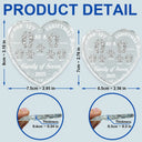 Christmas,Family,Dog Lovers,Cat Lovers,Pet Lovers,Parents,Happy - First Christmas As A Family Of Four Toile Footprints - Personalized Heart Shaped Glass Ornament