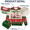 Christmas,Family,New baby,Happy - First Christmas As Family - Personalized Unisex Ugly Sweater