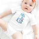 Easter,Gift For Kids,Grandma - Grandkids,Gift For Grandkids,Grandpa - Grandkids,Dad - Children,Mom - Children,Happy - First Easter Bunny With Alphabet Letters - Personalized Baby Onesie