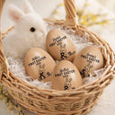 Easter,Gift For Yourself,Gift For Kids,Happy - First Easter With Alphabet - Personalised Musical Wooden Easter Egg Shaker