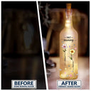 Gift For Mother,Gift For Grandma - First Mom Now Grandma Glass Effect Birth Flower - Personalized Bottle Light