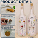 Gift For Mother,Gift For Grandma - First Mom Now Grandma Glass Effect Birth Flower - Personalized Bottle Light