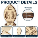 Cat Lovers,Cat Mom,Cat Couple,Cat Dad - Fish Bone Shaped Feeding And Medication Tracker - Personalized Wooden Pet Feeding Reminder