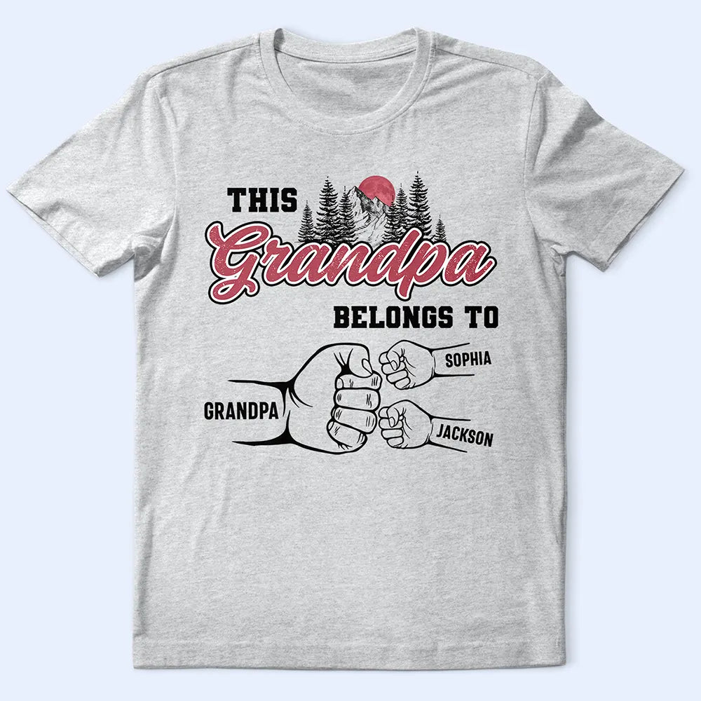 Fist Bumps Vintage This Papa Belongs To - Personalized T Shirt