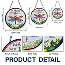 Family,Memorial,Sad - Floral Art Memorial I'm Always With You - Personalized Stained Glass Window Hanging Suncatcher
