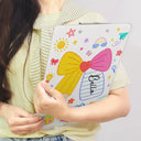 Back To School, Teacher, Adorable, Custom Text - Floral Pencil With Name - Personalized Acrylic Clipboard