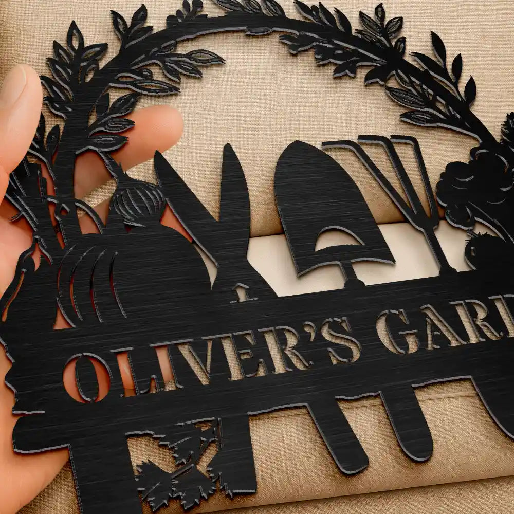 Gardening,Happy - Flower Vegetable Garden - Personalized Metal Garden Stake