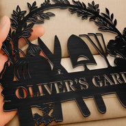 Gardening,Happy - Flower Vegetable Garden - Personalized Metal Garden Stake
