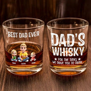 Gift For Father,Funny - For The Times We Drive - Personalized Whiskey Glass