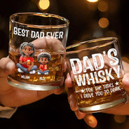 Gift For Father,Funny - For The Times We Drive - Personalized Whiskey Glass