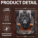 Gift For Yourself,Gift For Men,Happy - Forest Alpha Wolf Favorite Spirit Is Whiskey - Personalized Whiskey Glass