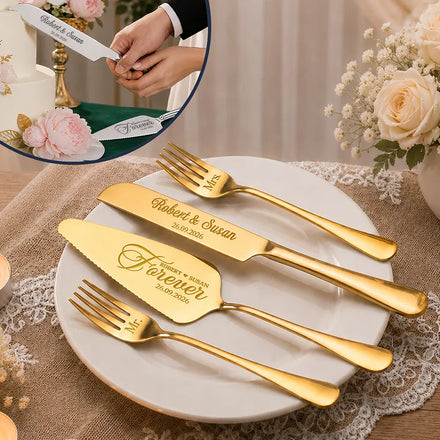 Forever Couple Wedding - Personalized Cake Cutting Set
