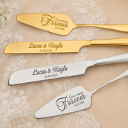 Romantic, Gift For Couples, Wedding, Custom Text - Forever Couple Wedding - Personalized Cake Cutting Set