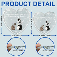 Pet Lovers,Cat Lovers,Dog Lovers,Sad,Memorial - Forever Loved Memorial Dog Cat - Personalized Heart Shaped Glass Ornament