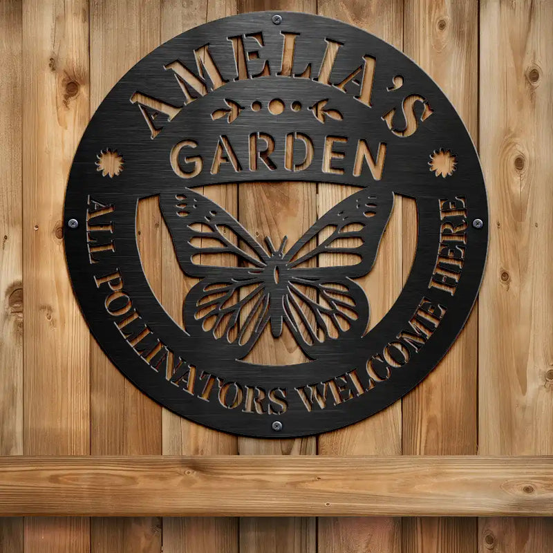 Happy,Gardening,Backyard,Gift For Women,Gift For Yourself,Gift For Men - Fresh Produce Garden - Personalized Cutout Metal Sign