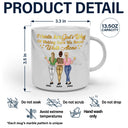 Gift For Bestie, Old Best friends, Happy - Friend Is God's Way - Personalized Marble Mug