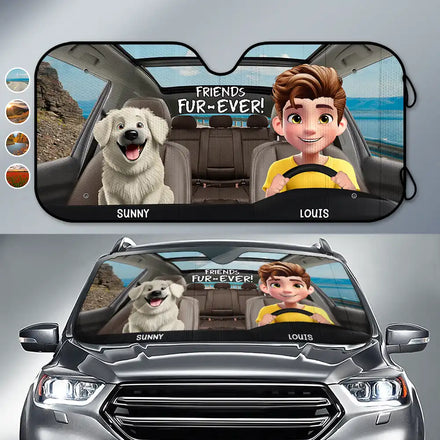 Friends Fur-ever - Personalized Auto Sunshade