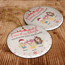 Gift For Bestie,Gift For Women,Christmas,Happy - Friends That Sleigh Together Stay Together Christmas Besties - Personalized Circle Ceramic Ornament