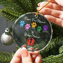 New baby,New Dad,New Mom,Pet Lovers,Pet Mom,Pet Dad,Pet Couple,Dog Lovers,Dog Mom,Dog Dad,Dog Couple,Cat Lovers,Cat Mom,Cat Dad,Cat Couple,Gift For Women,Gift For Men,Gift For Husband,Gift For Wife,Christmas,Happy - From Fur Mama To Baby Mama - Personalized Circle Glass Ornament