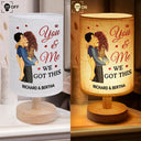 Love,Gift For Couples,Gift For Husband,Gift For Wife,Gift For Boyfriend,Gift For Girlfriend - From Our First Kiss Till Our Last Breath - Personalized Fabric Lamp