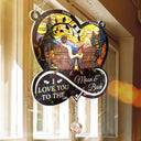 Gift For Couples, Gift For Husband, Gift For Wife, Gift For Boyfriend, Gift For Girlfriend, Love - From Our First Kiss Till Our Last Breath - Personalized Rainbow Suncatcher With Crystal Ball Prism