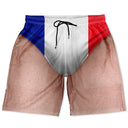 Humorous, Gift For Men, Beach, Gift For Yourself, Summer - Funny 3D Body Swim Trunks Countries Flag - Personalized Unisex Beach Shorts