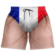 Humorous, Gift For Men, Beach, Gift For Yourself, Summer - Funny 3D Body Swim Trunks Countries Flag - Personalized Unisex Beach Shorts