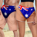 Humorous, Gift For Men, Beach, Gift For Yourself, Summer - Funny 3D Body Swim Trunks Countries Flag - Personalized Unisex Beach Shorts