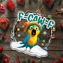 Funny,Gift For Yourself,Gifts For Colleagues,Gift For Bestie - Funny Chicken F-Caw-F - Personalized Custom Shaped Acrylic Ornament