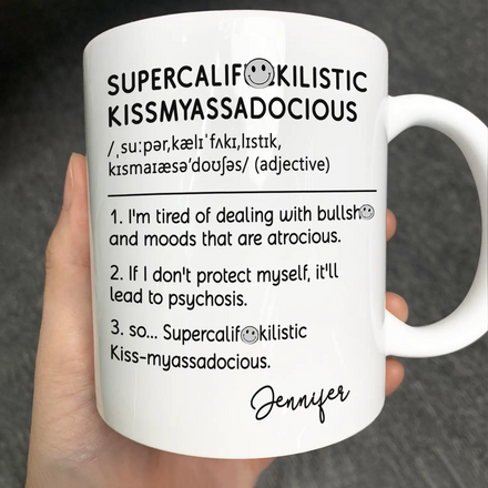 Funny Cowokers Supercalifuckilistic - Personalized Mug