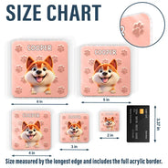 Pet Lovers,Pet Mom,Pet Dad,Pet Couple,Dog Lovers,Dog Mom,Dog Dad,Dog Couple,Cat Lovers,Cat Mom,Cat Dad,Cat Couple - Funny Dog Cat With Paw Pattern - Personalized Acrylic Fridge Magnet