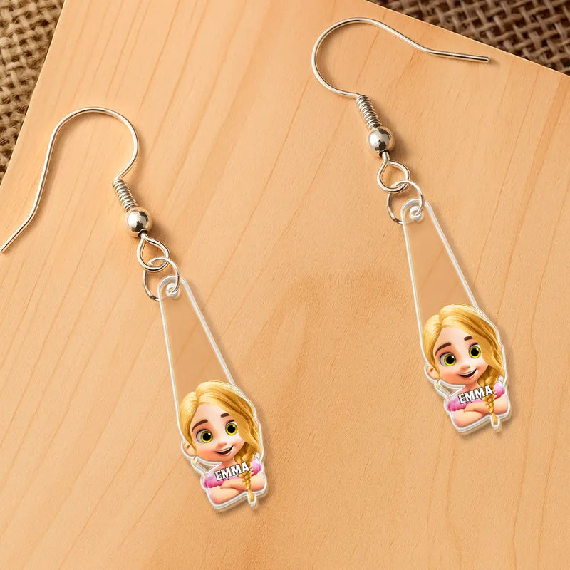 Halloween,Funny,Family - Funny Family Halloween Costume - Personalized Acrylic Earrings