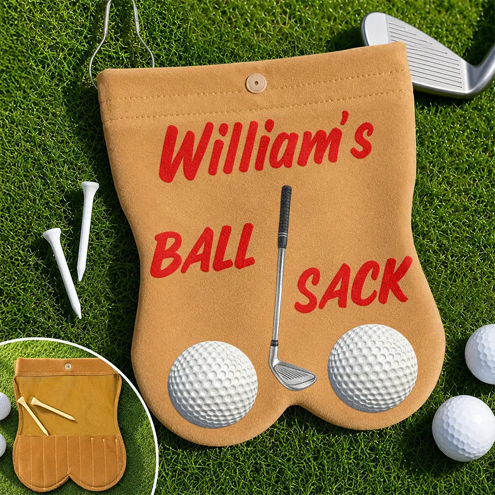 Funny Golf Gift For Golf Lovers - Personalized Golf Ball Sacks