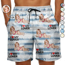 Gift For Husband,Custom Photo,Funny - Custom Photo Funny Holiday Vacation Tropical Summer Item - Personalized Unisex Beach Shorts