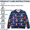 Gift For Mother,Gift For Grandma,Custom Photo,Funny - Custom Photo Funny Kids Christmas Light - Personalized Cardigan