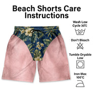 Gift For Bestie,Humorous,Beach,Summer,Icon - Funny Men Swim Trunks Tropical Pattern - Personalized Unisex Beach Shorts