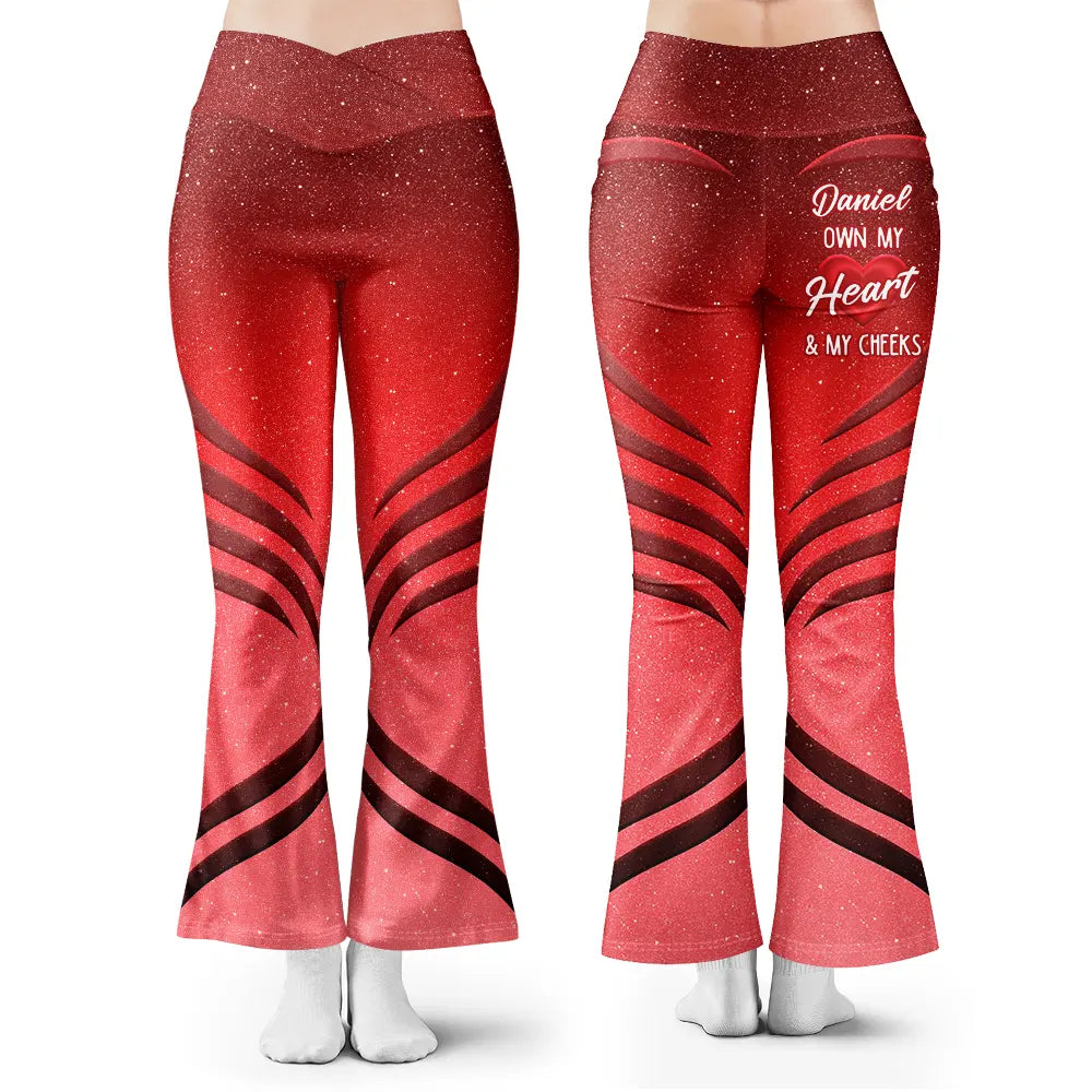Funny Own My Heart And My Cheeks Humorous Couple - Personalized Leggings
