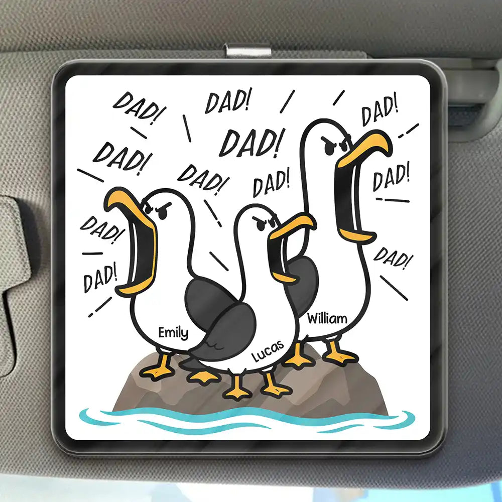 Funny Screaming Seagull - Personalized Custom Shaped Acrylic Car Visor Clip