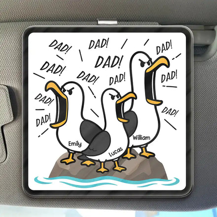 Funny Screaming Seagull - Personalized Custom Shaped Acrylic Car Visor Clip
