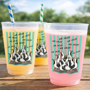 Teacher,Humorous,Back To School,Custom Text - Funny Screaming Seagull - Personalized Frosted Cups