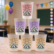 Teacher,Humorous,Back To School,Custom Text - Funny Screaming Seagull - Personalized Frosted Cups
