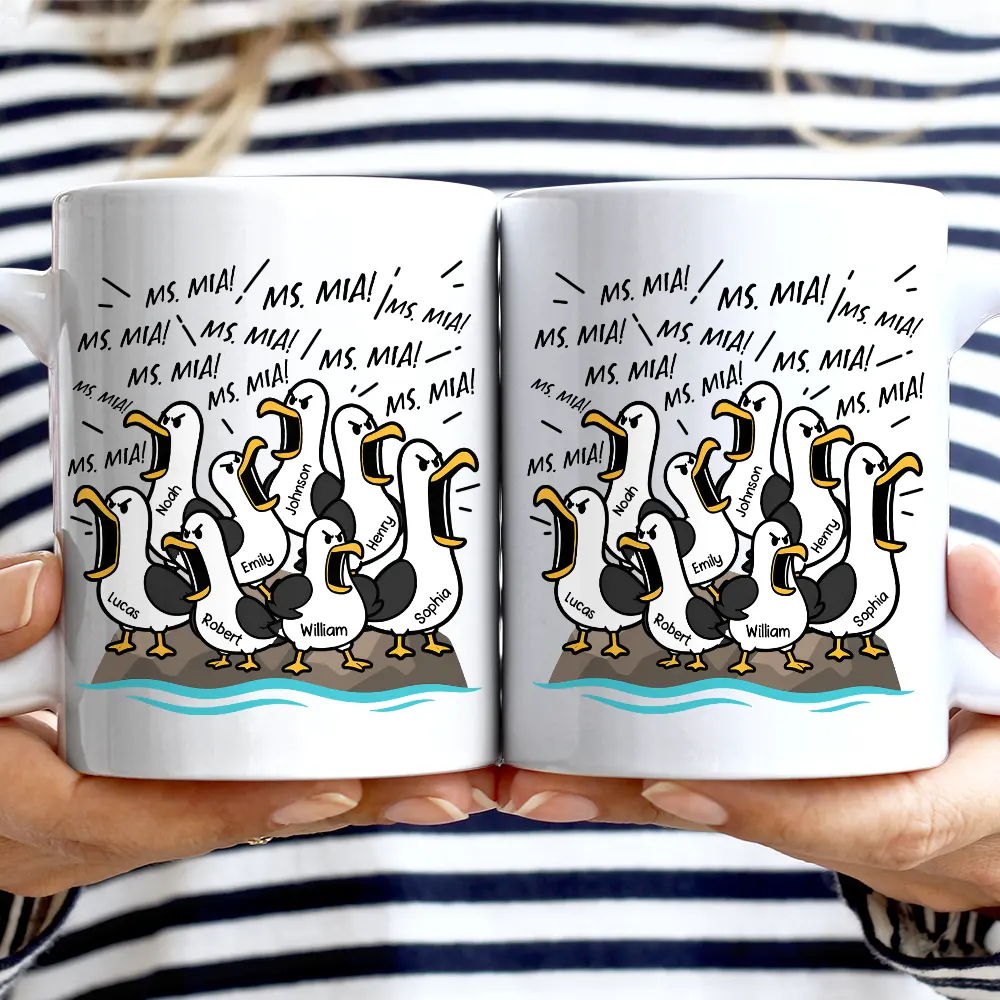 Gift For Husband,Gift For Wife,Gift For Mother,Gift For Father,Gift For Grandparents,Teacher,Funny - Funny Screaming Seagull - Personalized Mug