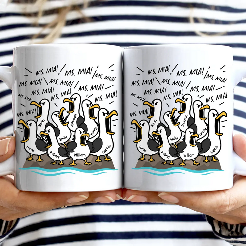 Gift For Husband,Gift For Wife,Gift For Mother,Gift For Father,Gift For Grandparents,Teacher,Funny - Funny Screaming Seagull - Personalized Mug