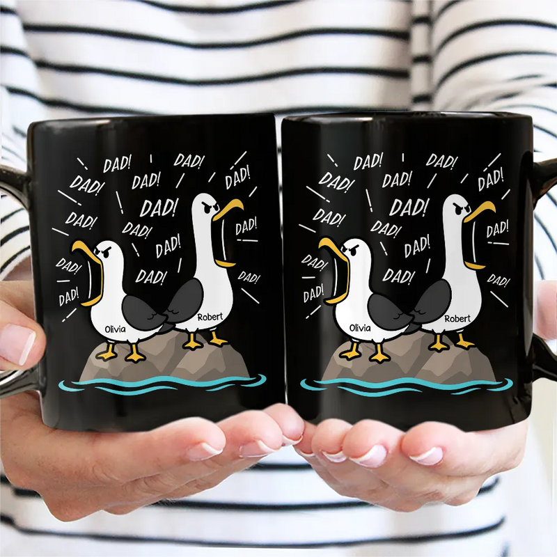 Gift For Husband,Gift For Wife,Gift For Mother,Gift For Father,Gift For Grandparents,Teacher,Funny - Funny Screaming Seagull - Personalized Mug
