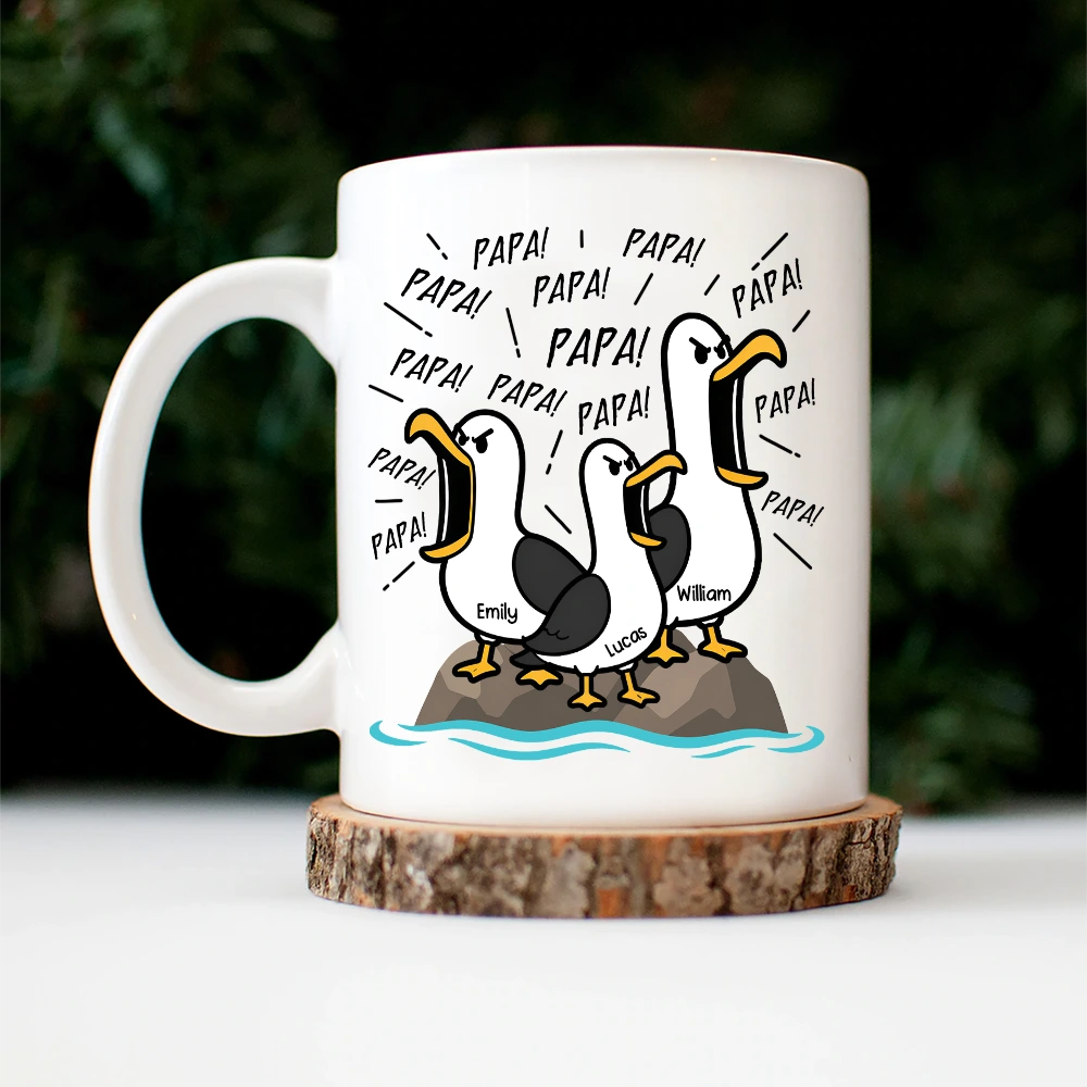 Gift For Husband,Gift For Wife,Gift For Mother,Gift For Father,Gift For Grandparents,Teacher,Funny - Funny Screaming Seagull - Personalized Mug