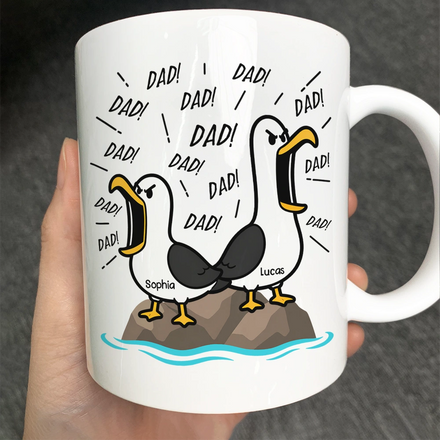 Funny Screaming Seagull - Personalized Mug