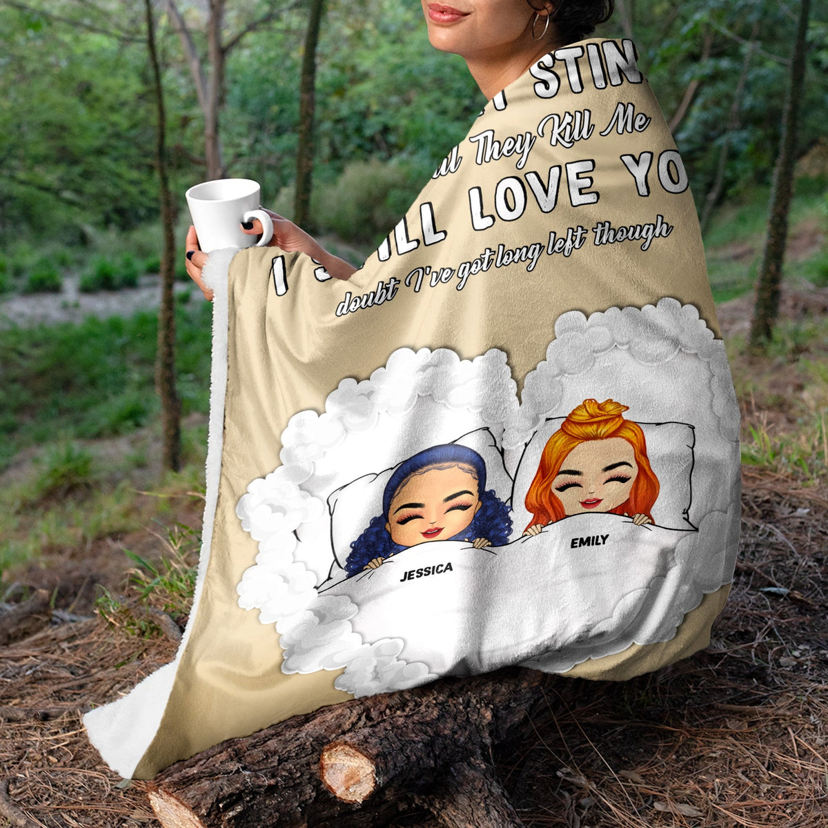 You Fart In Bed - Gift For Couples - Personalized Custom Fleece Blanket