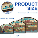 Retirement Rules - Gift For Father Mother Grandparents - Personalized Custom Shaped Wood Sign